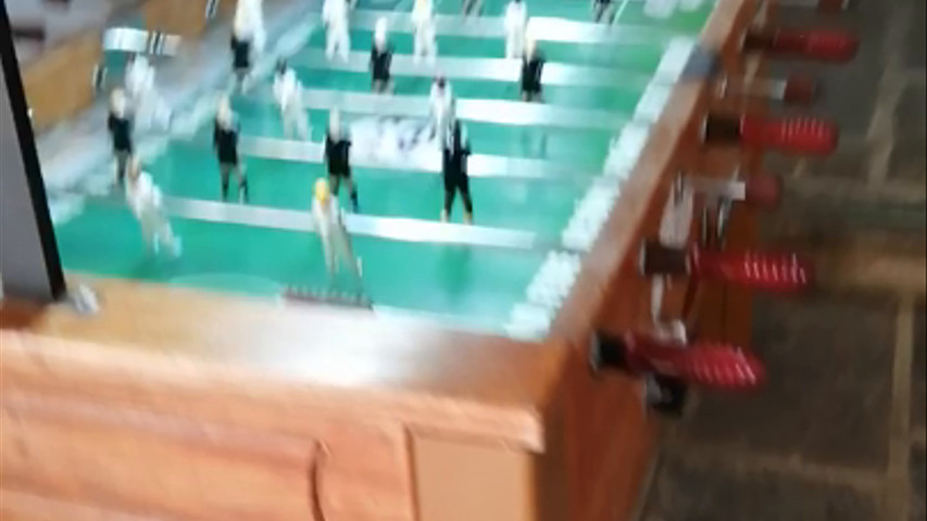 Futbolín colocado