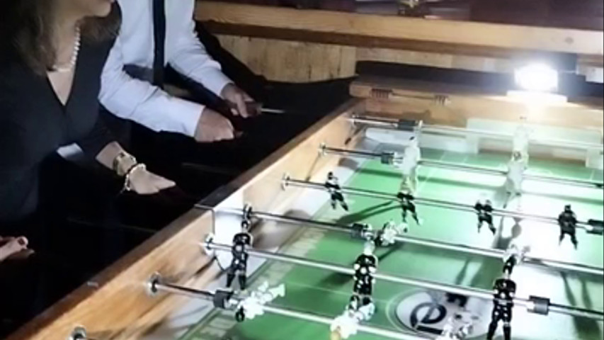 Futbolín funcionando