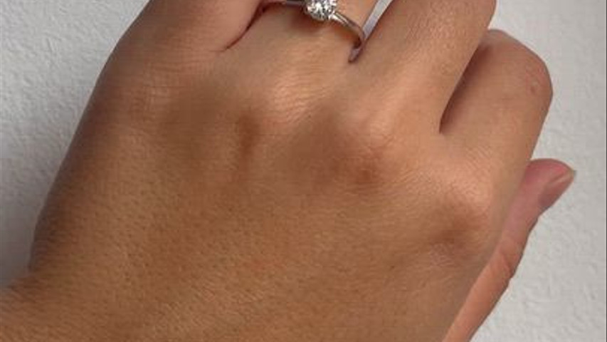 Solitario Plata de Ley 925 y Brillante Creado
