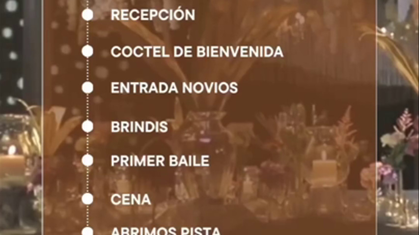 Guía rápida de momentos en la boda