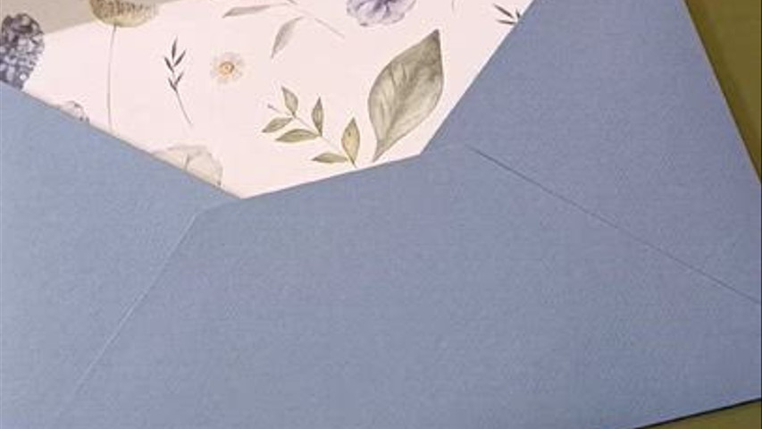 Ejemplo invitación hortensias azules 
