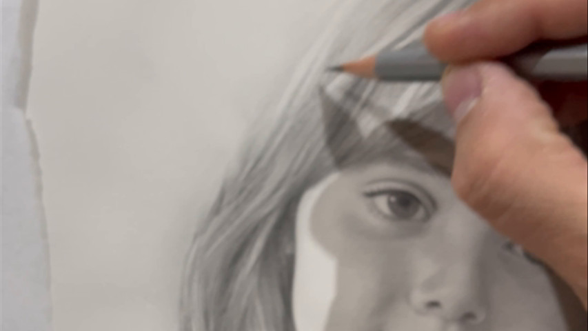 Video de dibujo de retratos a lápiz 