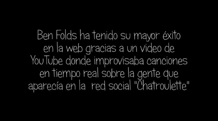 "TODO ESTÁ BIEN" (Música: Ben Folds ( Letra: David Santafé)