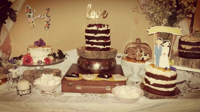 Naked cakes, una tendencia en tartas de boda