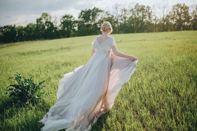La cola del vestido novia