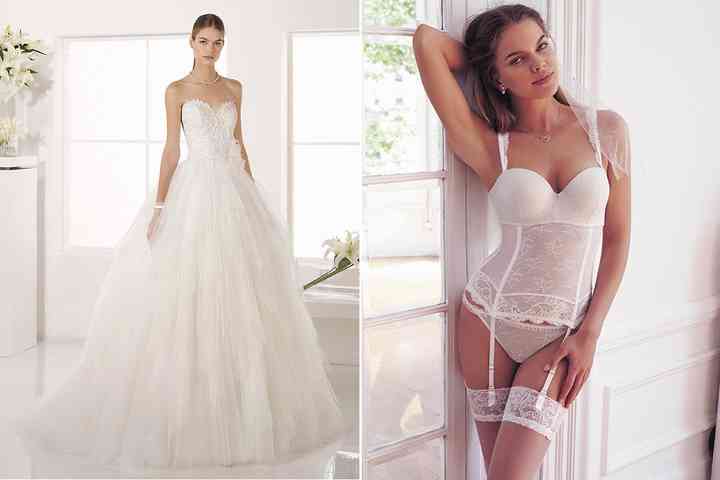 Qué lencería debes escoger según el corte de tu vestido de novia