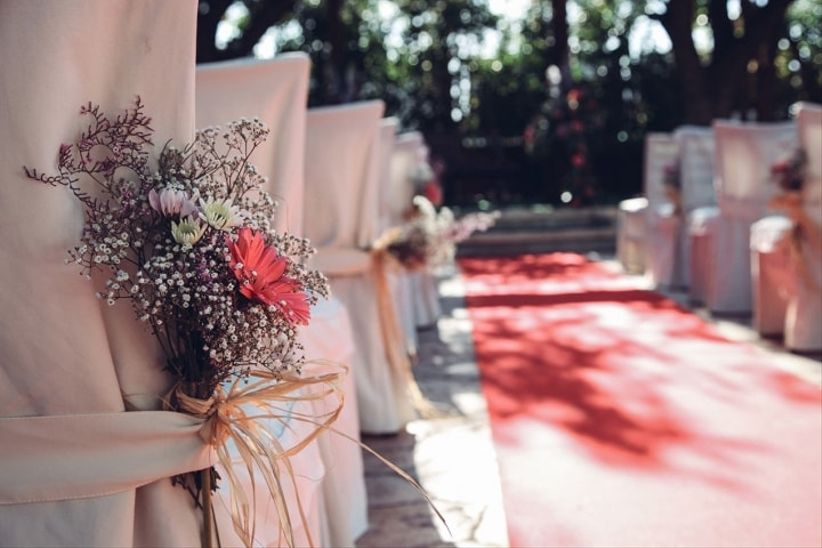 Galicia ramo de novia con flores preservadas en rojo