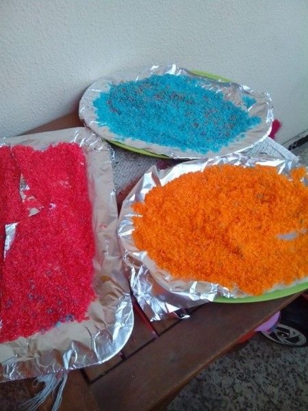 Teñir arroz con papel pinocho! 1