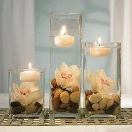 Velas  y tarros de cristal para decorar 1