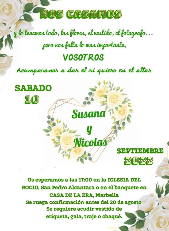 Susana y Nicolás + El diseño de nuestras invitaciones - 1