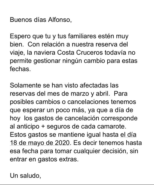 Dudas ante cancelar o retrasar el viaje - 1