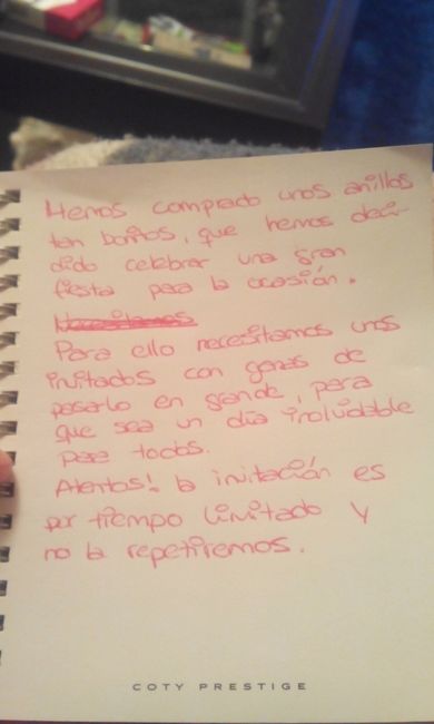 Texto de invitaciones - 1