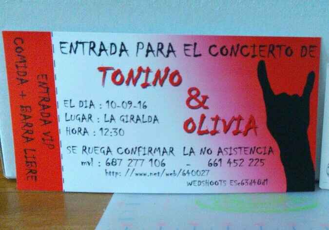 Invitaciones echas por mi - 1