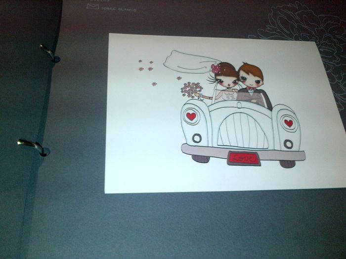 invitación novios coche