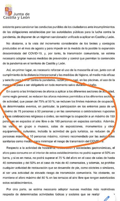 Nuevas restricciones Castilla y León 1