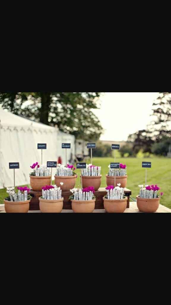 Ideas seating plan, nombres de mesas y centros florales - 2