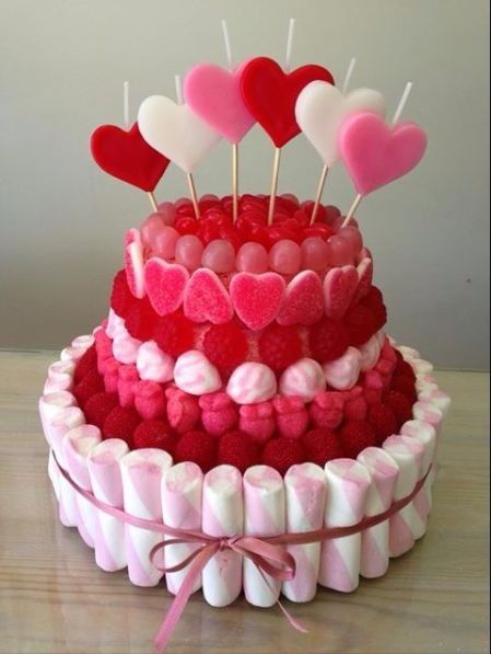 Tarta de boda corazones
