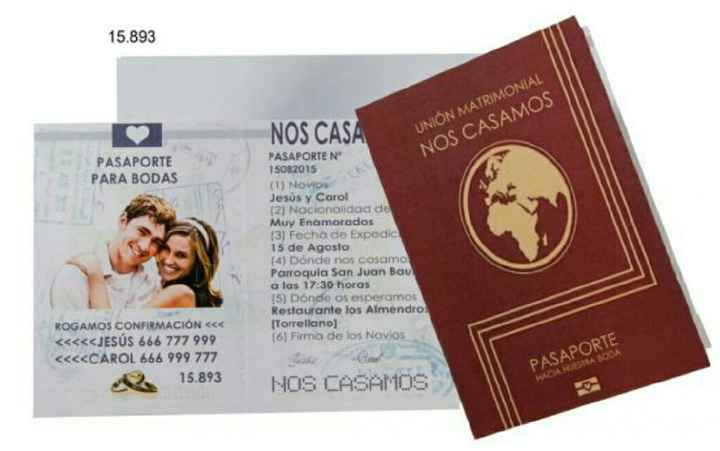  invitaciones de pasaporte - 1