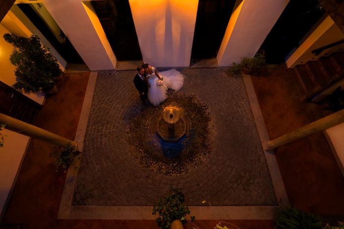 Patio y columnas