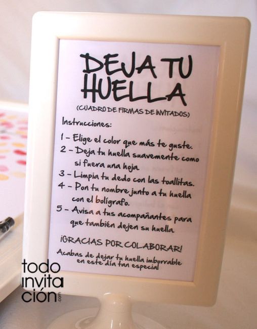 deja tu huella