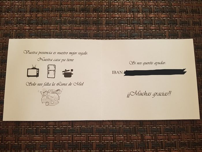 Targeta para la cuenta corriente.