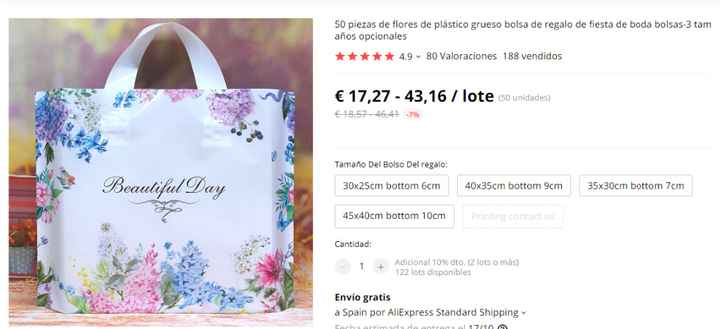 Bolsas con posible personalización