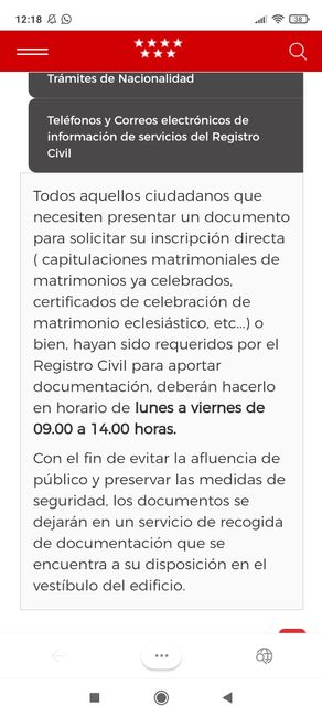 Inscripción boda religiosa en registro civil - 1