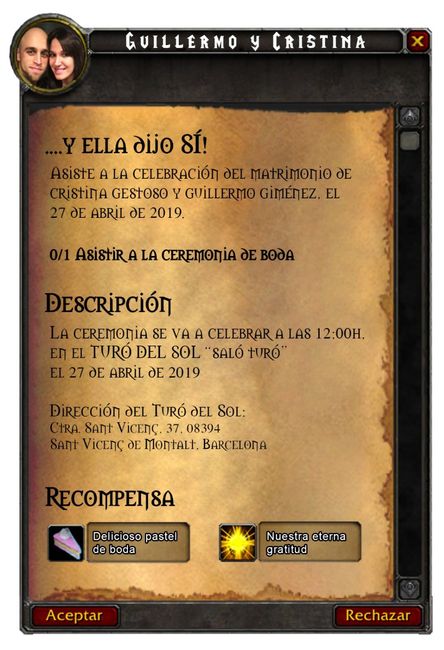 Invitación gamer digital .- misión WoW ^^