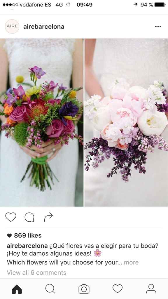 De que color vais a llevar vuestro ramo de novia? - 1