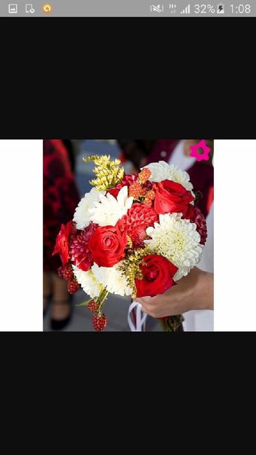 Ramo de novia en rojo. - 1