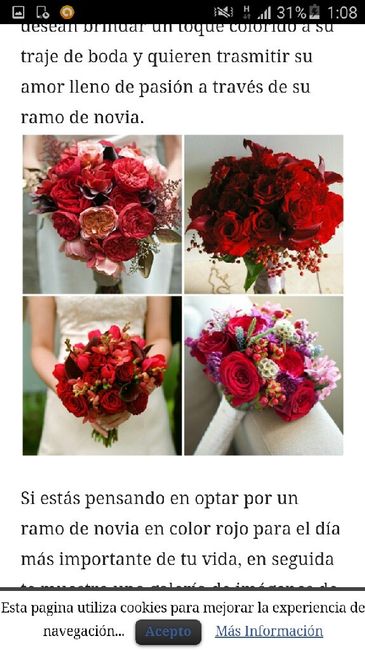 Ramo de novia en rojo. - 2