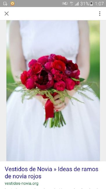 Ramo de novia en rojo. - 4