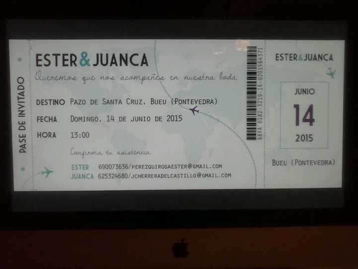 Invitación billete de avión