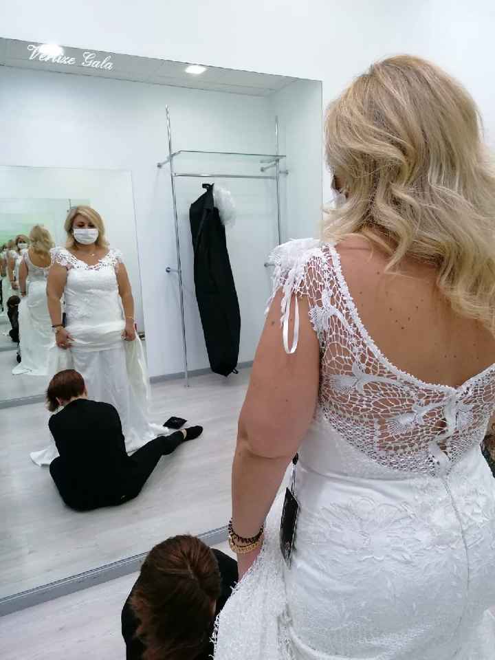 Por fin mi primera prueba del vestido de novia 😍