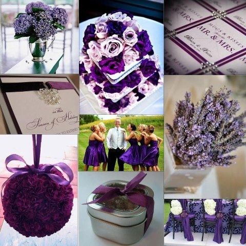 colores lilas para celebrar la boda