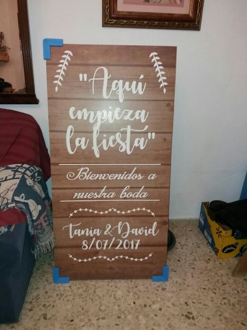 Cartel bienvenidos a nuestra boda - 1