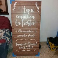 Cartel bienvenidos a nuestra boda - 1