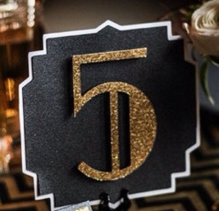 Mesero numeros art deco