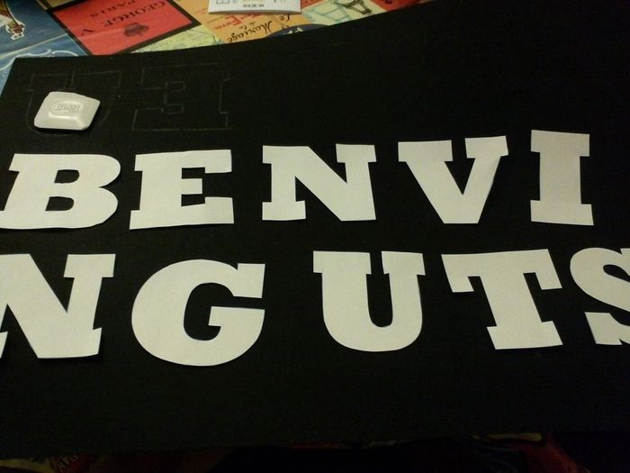 Guirnalda yute y tela Bienvenida 4