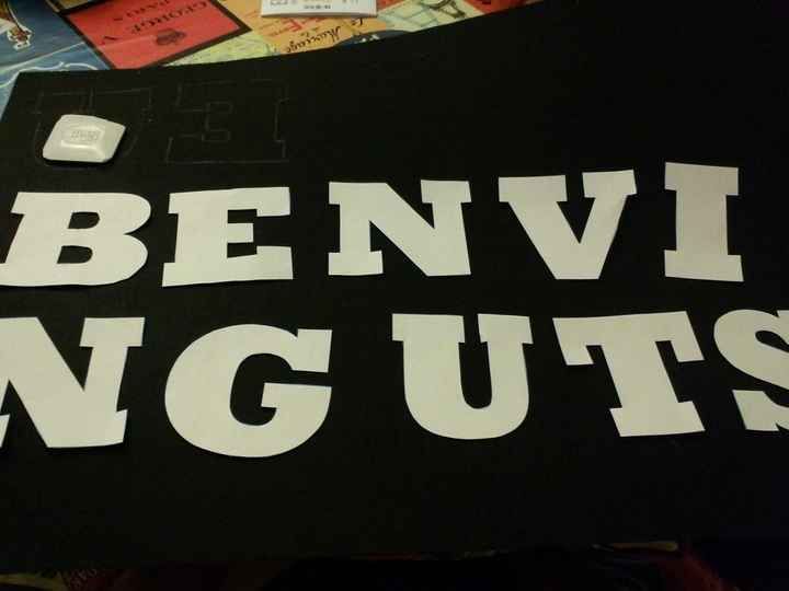 Guirnalda yute y tela Bienvenida 4