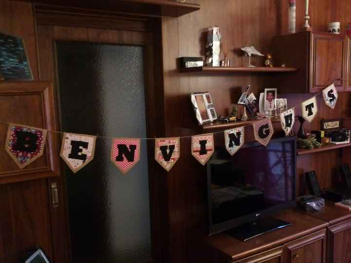 Guirnalda yute y tela Bienvenida 10