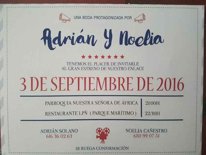 Invitaciones boda tematica cine - 2