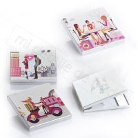 Espejo doble aluminio estampado chicas