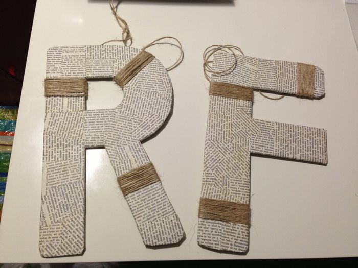 Letras sillas ceremonia