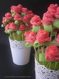 Rosas de chuche para Candy bar