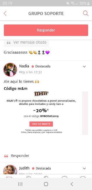 Pedido M&m's - 1