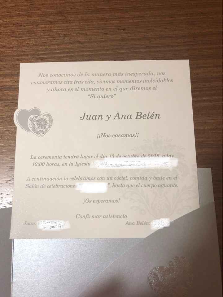 Ya tenemos las invitaciones 👏🏻👏🏻 - 2