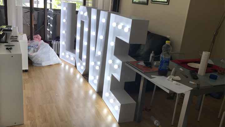 Love mis lestras love con luces - 1