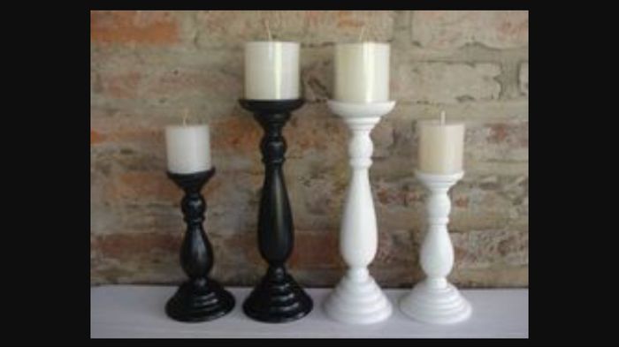 Candelabros madera - 2