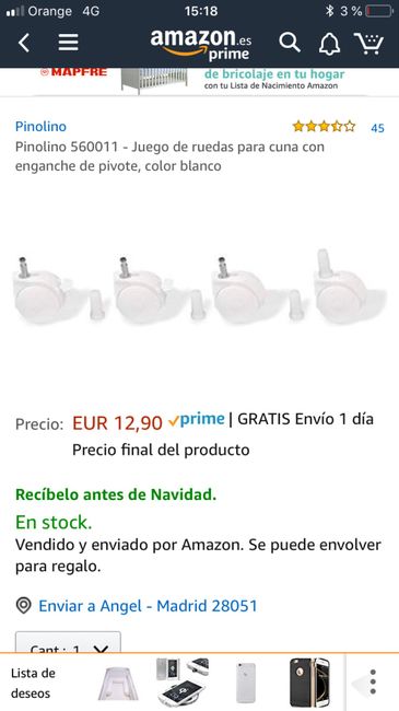 Ruedas de goma para cuna 2